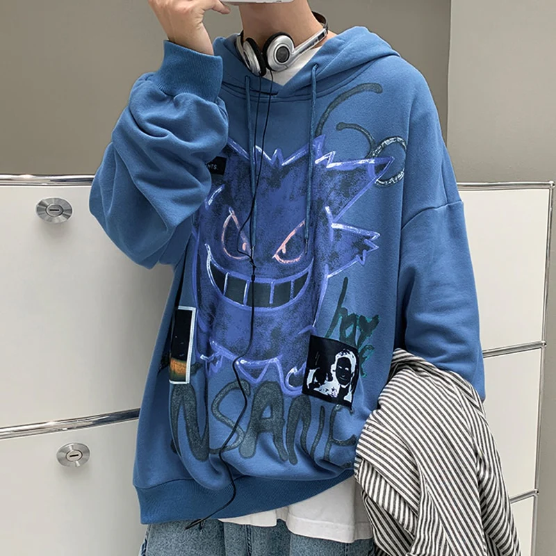 'Insane' Dark Gengar Oversized Cotton Hoodie - Image 11