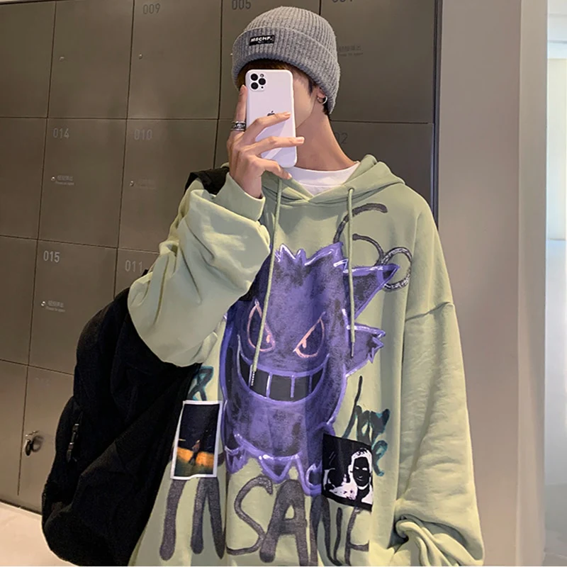 'Insane' Dark Gengar Oversized Cotton Hoodie - Image 4