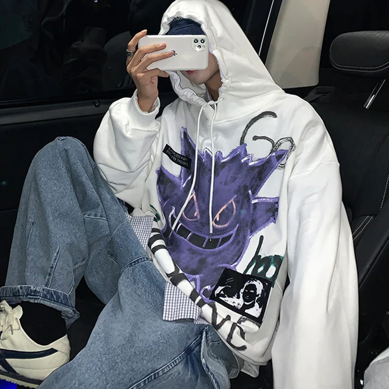'Insane' Dark Gengar Oversized Cotton Hoodie - Image 7